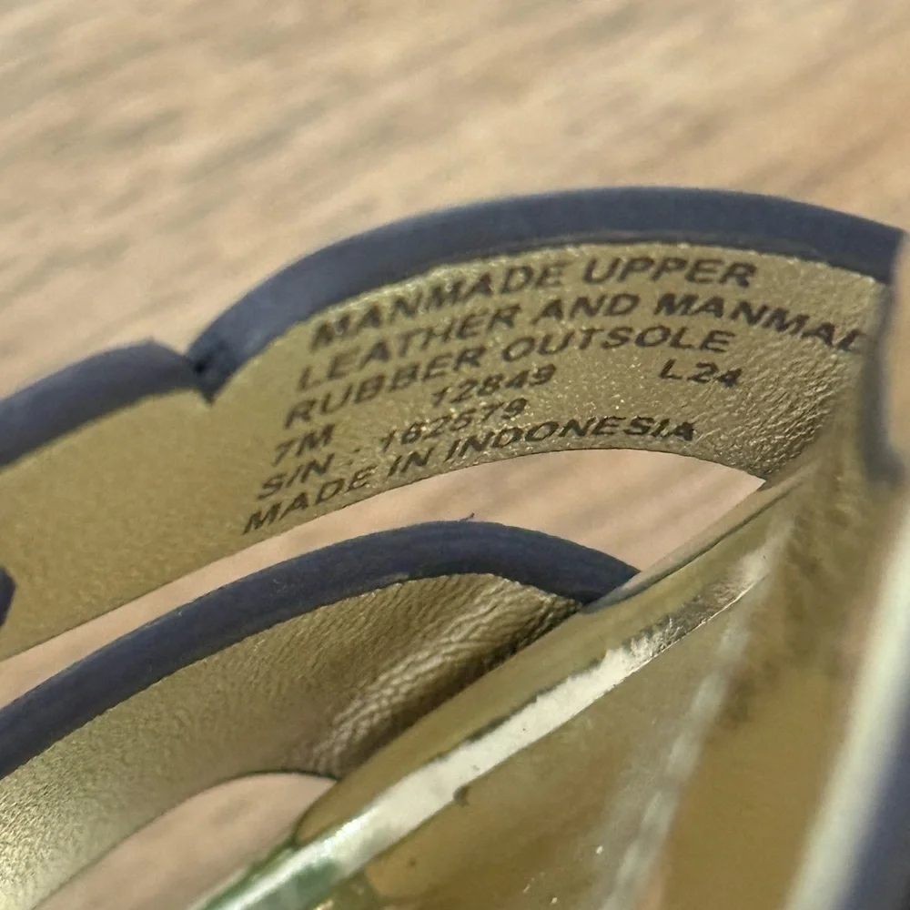NWT Tory Burch spark Gold Metallic ines sport slide mirrored Sandals